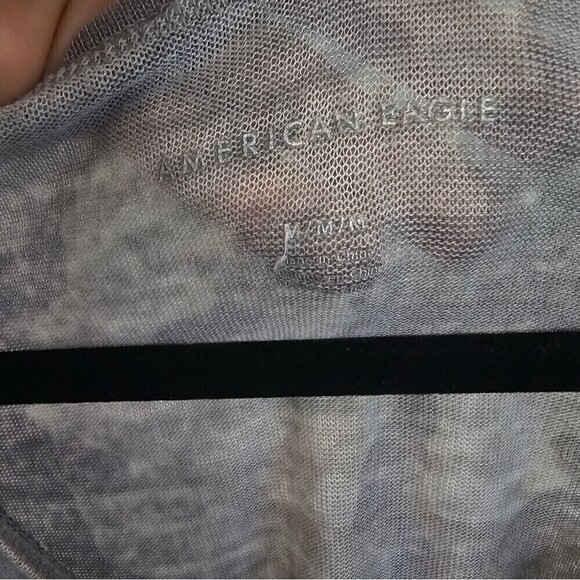 American Eagle Soft Sexy V Neck Camo Burnout Tee T-Shirt Medium - Picture 5 of 8
